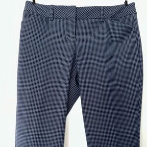 Express Editor Navy and Black Checkered Pants